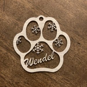 Dog Paw Print Christmas Decoration