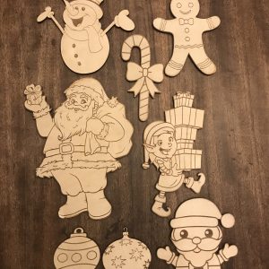 Paintable Wooden Christmas Characters